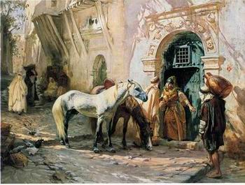 Arab or Arabic people and life. Orientalism oil paintings 155